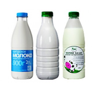 Бутылки ПЭТ для молока от 250мл до 1л, 2л с крышками 