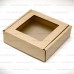 Самосборная коробка 140х140 - 470х470 мм с окном картон