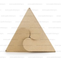 Подарочная коробка треугольная самосборная