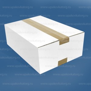 Картонная коробка 300*300*150 мм четырёхклапанная белая