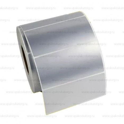 Термотрансферная этикетка 100х35 мм полипропиленовая серебро в рулоне