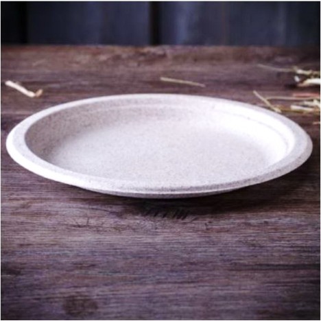 Одноразовая тарелка из пшеничной соломы 231х21 мм