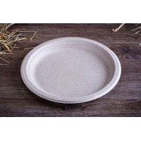 Одноразовая тарелка из пшеничной соломы 180х18 мм
