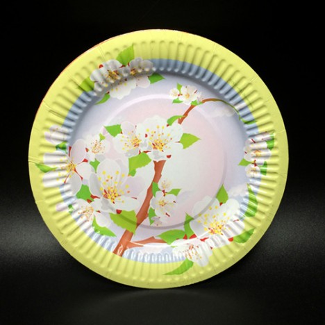 Картонная тарелка d-150 мм круглая одноразовая