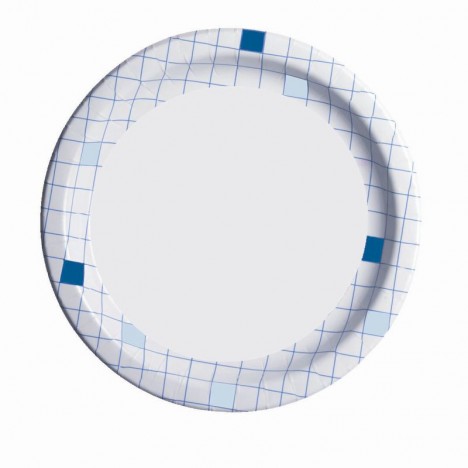 Картонная тарелка d-230 мм бумажная одноразовая