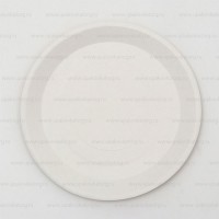 Бумажная тарелка белая 23х23 см