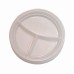 Тарелка пластиковая 258x30 мм, 3 секции, белая, ПП