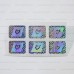 Голографические этикетки квадратные 20 мм