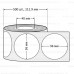 Полипропиленовая этикетка прозрачная круглая 36х36 мм в рулоне