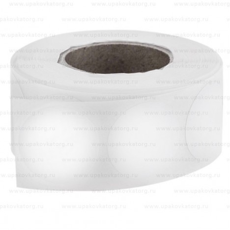 Полипропиленовая круглая этикетка 36х36 мм белая в рулоне
