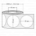 Полипропиленовая круглая этикетка 30х30 мм в рулоне