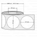 Полипропиленовая этикетка прозрачная круглая 45х45 мм в рулоне