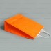 Крафт пакет 320х220х130 мм с кручеными ручками оранжевый