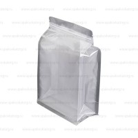 Пакет восьмишовный прозрачный с плоским дном замок зип-лок