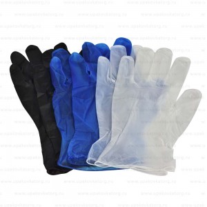 Виниловые перчатки одноразовые