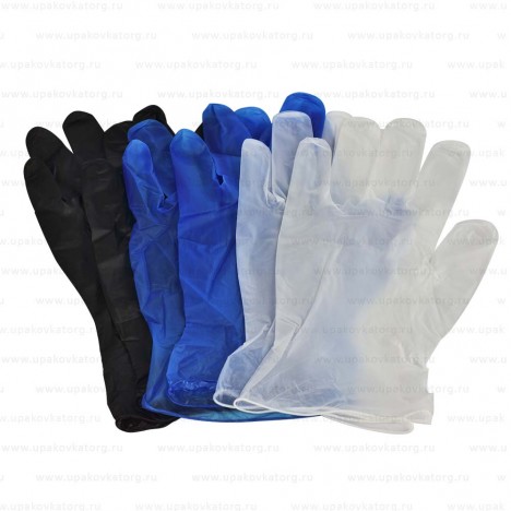Виниловые перчатки одноразовые