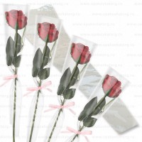 Пакеты конусные 9х21х80 см для 1 розы прозрачные 