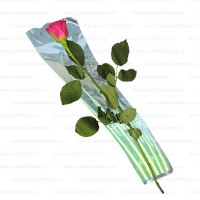 Пакеты конусные 9х21х80 см для 1 розы с металлизированной стороной