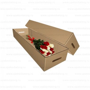 Коробка крышка-дно для перевозки роз  