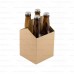 Коробка-кипер для переноски 4 бутылок пива с ручкой