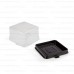 Купольная квадратная упаковка для мыла с черной подложкой
