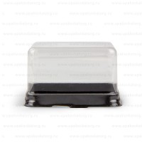 Купольная квадратная упаковка для мыла с черной подложкой
