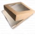 Коробка для печенья 200х200х40 мм с окном картон