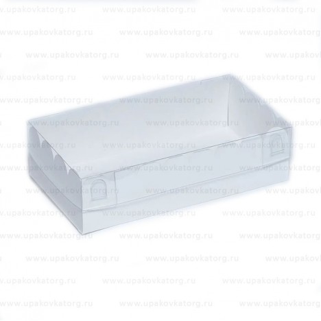 Коробка для печенья с прозрачной крышкой 200х110х55 мм