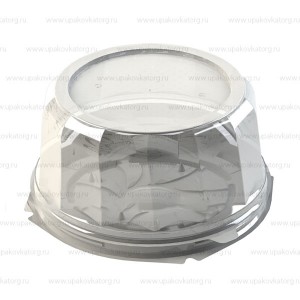 Упаковка для торта 198x106 - 250x121 мм, круглая, ПЭТ, ПП