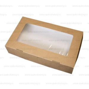 Коробка прямоугольная для зефира с окном
