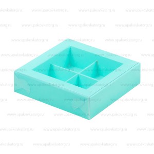 Коробка для 4 конфет с крышкой 115x115x30 мм