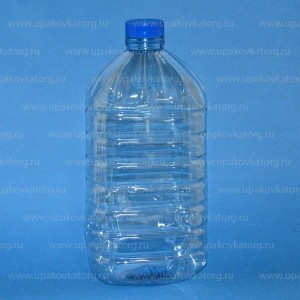 Бутылка для воды 5 л, прозрачная