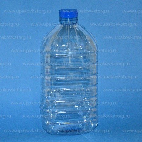 Бутылка для воды 5 л, прозрачная, с крышкой