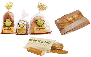 Хлеб и батоны в пакетах