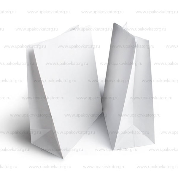 Крафт пакет с прямоугольным дном 220x120x290 мм 65 г/м2 белый