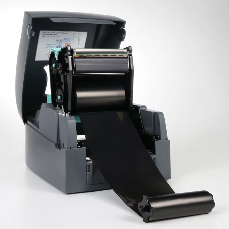 Печать этикеток на термотрансферном принтере с ленты риббон