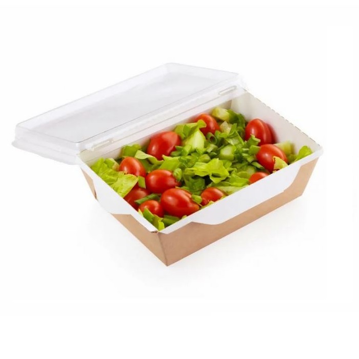 Одноразовый контейнер для салатов бумажный крафт 400 - 1200 мл