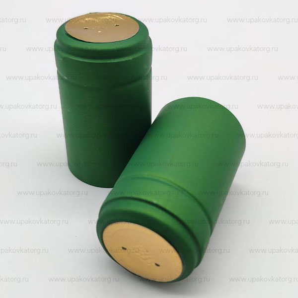 Термоусадочный колпачок fi 31 мм зеленый для бутылок