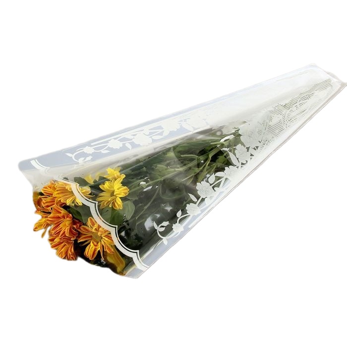 Цветы в пакете конус Алиса на металлической подложке 11х33х60 см