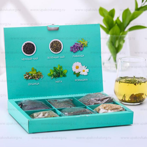 Многосекционная коробка для чая из картона