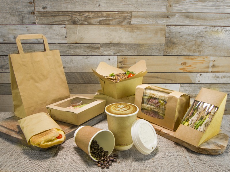Коробка для сэндвичей Bloomer из крафт-картона с окном
