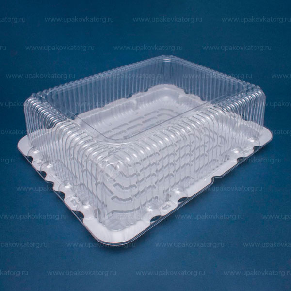 Упаковка для торта прямоугольная пластиковая 485х385х145 мм