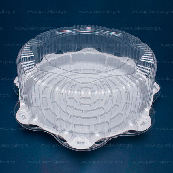 Упаковка для торта пластиковая круглая 454х164 мм