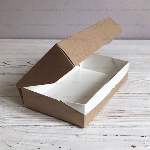 Прямоугольная картонная коробка для зефира с окном