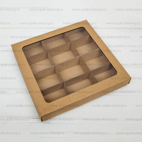 Многосекционная коробка для зефира из картона