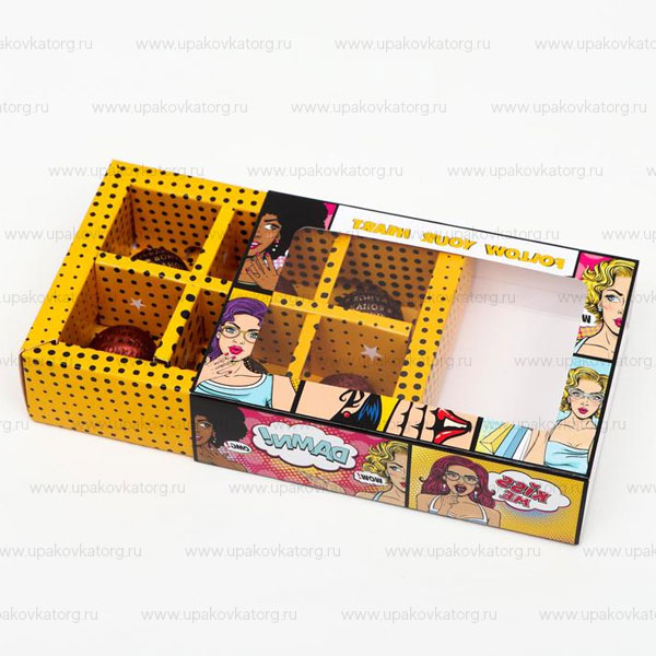 Коробка для 6 конфет POP ART