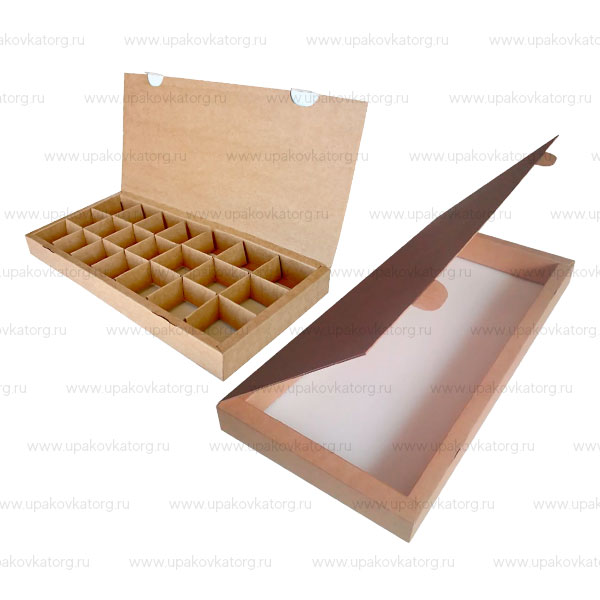 Коробка-книжка картонная для 21 конфеты