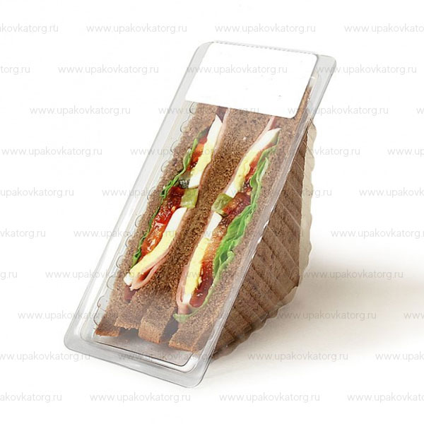 Контейнер для сэндвичей с крышкой треугольный