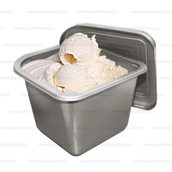 Контейнер для мороженого одноразовый с крышкой, объем 2300 - 2500 мм