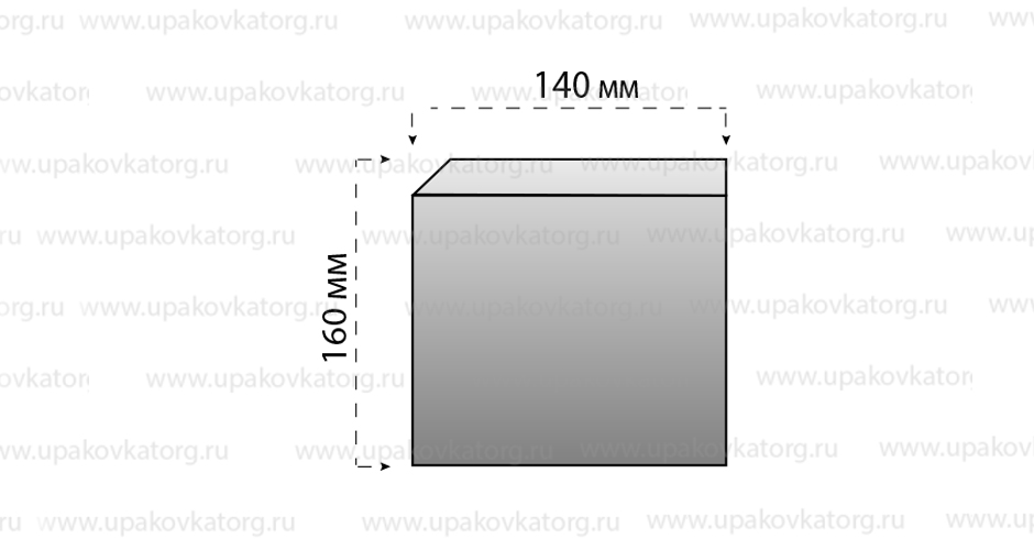 Схематичное изображение товара - Бумажный уголок для пирожков 160х140 мм